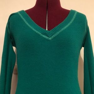 V Neck Teal Sweater